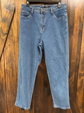 Bill Blass Jeans Size 12 Stretch Denim Straight Leg Classic Blue